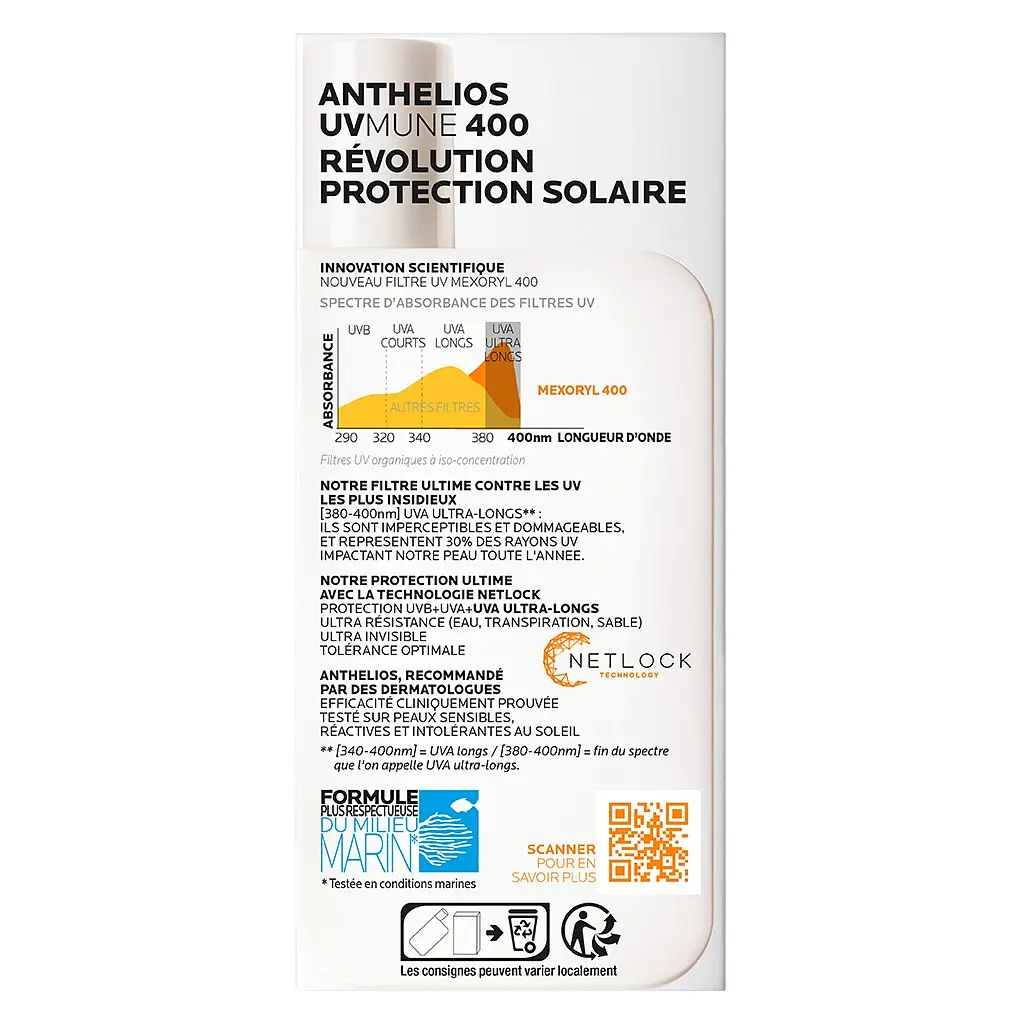 Сонцезахисний флюїд La Roche-Posay Anthelios UVA 400 для чутливої шкіри обличчя SPF 50+ 50 мл (MB459200) - фото 4