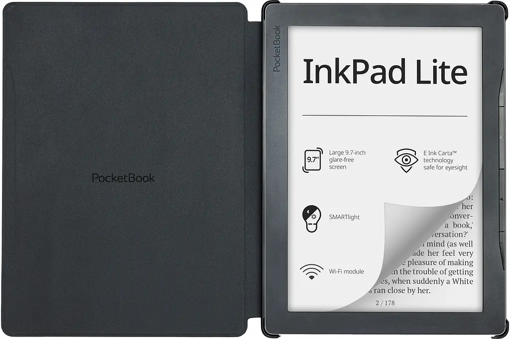 Обложка PocketBook 9.7", InkPad Lite(PB970), Shell Cover, черная - фото 3