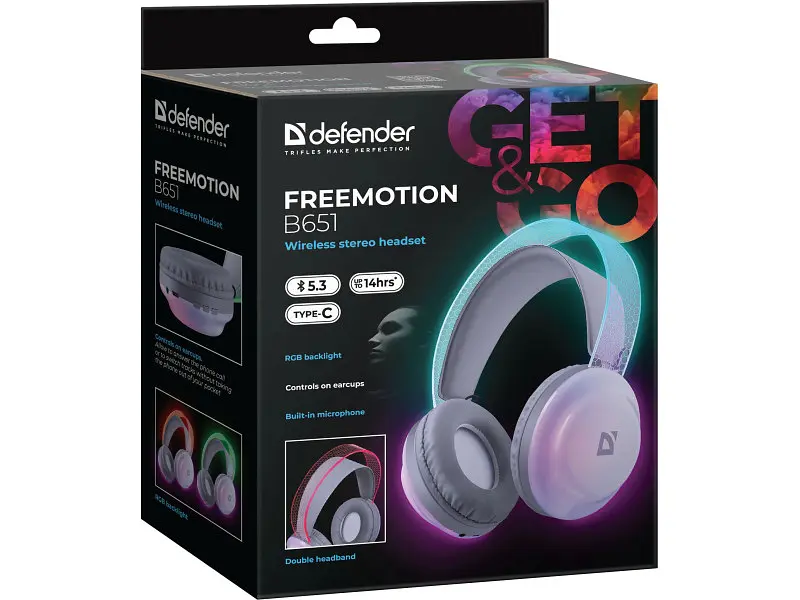 Навушники з мікрофоном Defender FreeMotion B651 White Bluetooth (63651) - фото 7