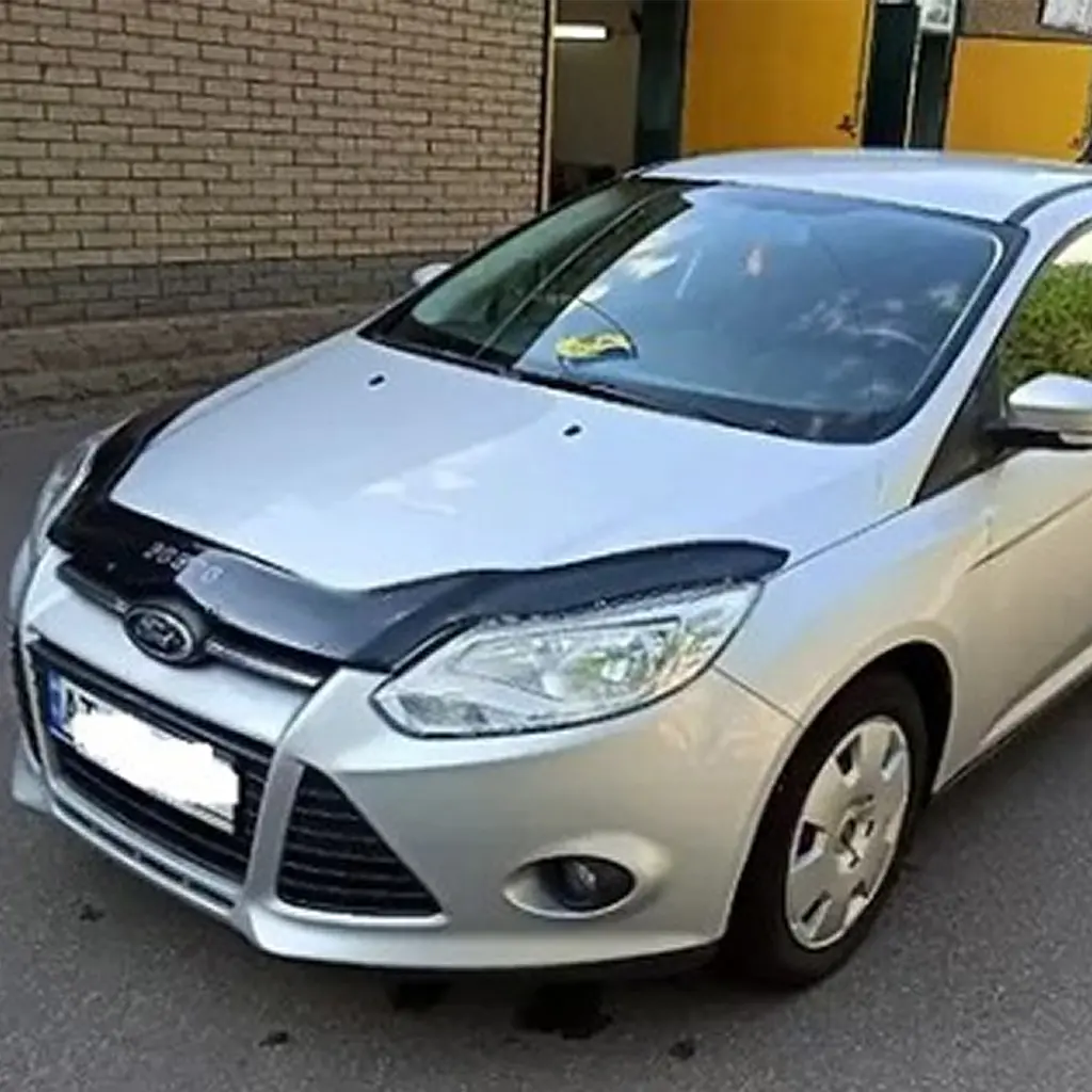 Дефлектор капоту мухобійка для Ford Focus III 2011-2015 Євро Кріплення (Vip Tuning) - фото 2