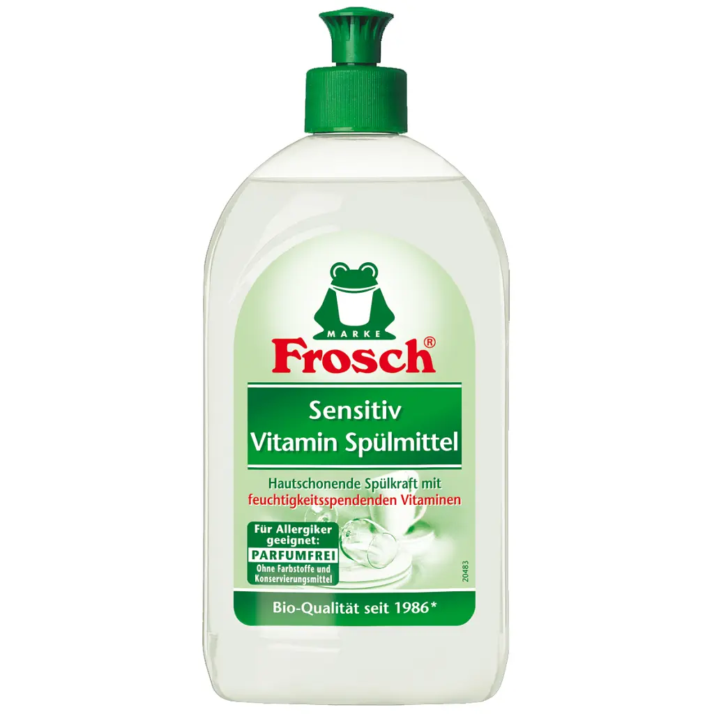 Засіб для ручного миття посуду Frosch Sensitiv Vitamin 500 мл (9001531181597) - фото 2