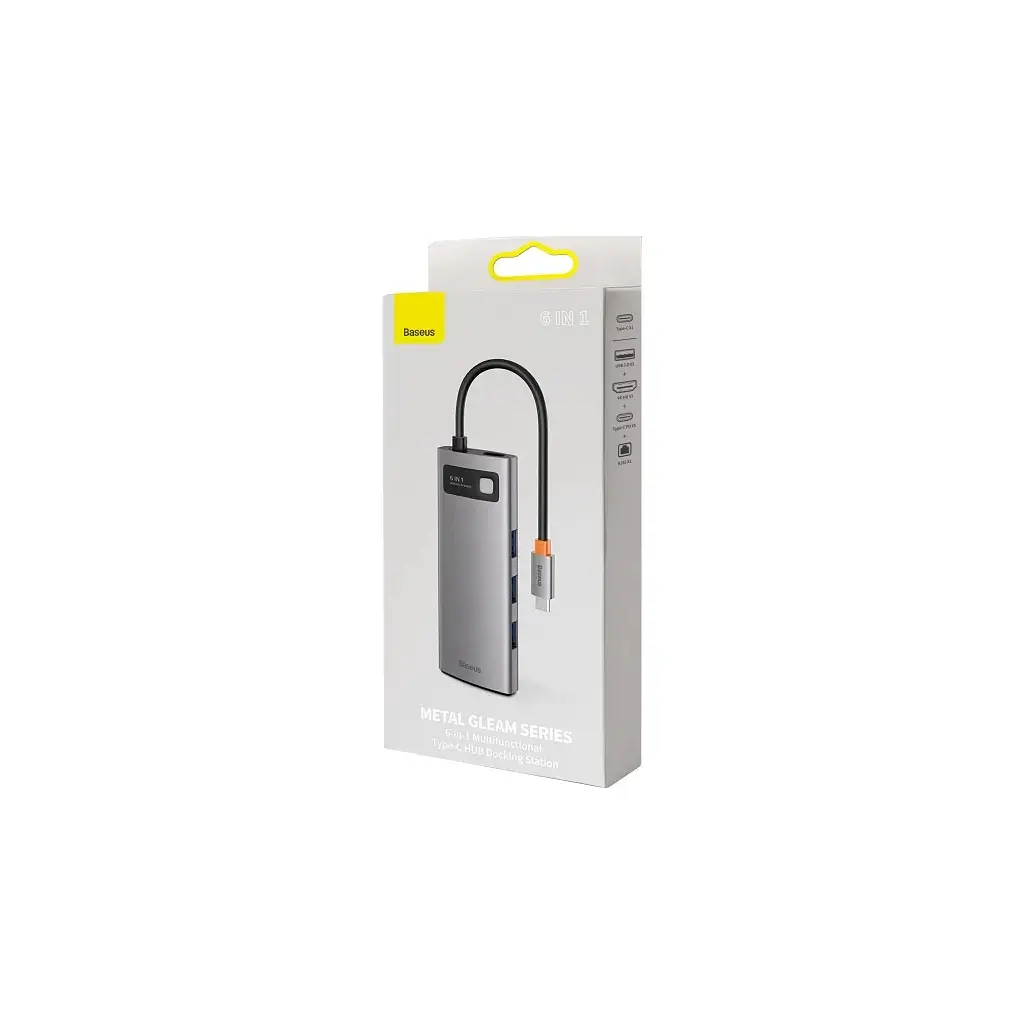 Концентратор Baseus USB-C 6-in-1 (CAHUB-CW0G) - фото 7