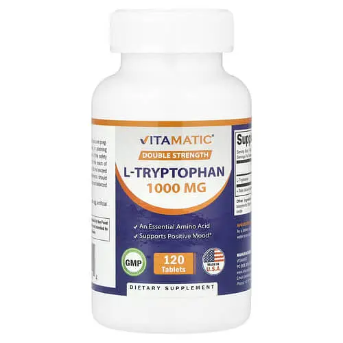 Триптофан L-Tryptophan 1,000 mg 120 таблеток Vitamatic vit0004843