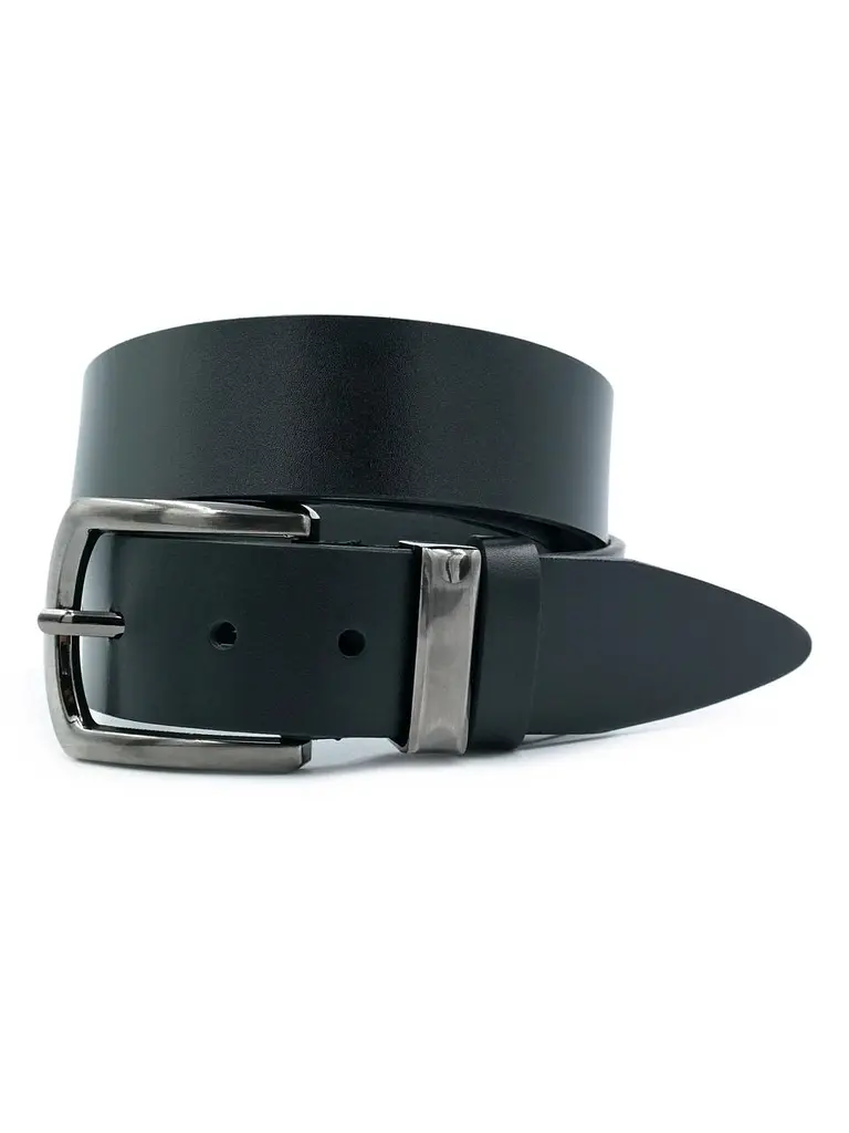 Шкіряний чоловічий ремінь Weatro 3,8 х 110-125 см Чорний wtro-ua-38k-0219 (wtro-ua-38k-0219) - фото 3