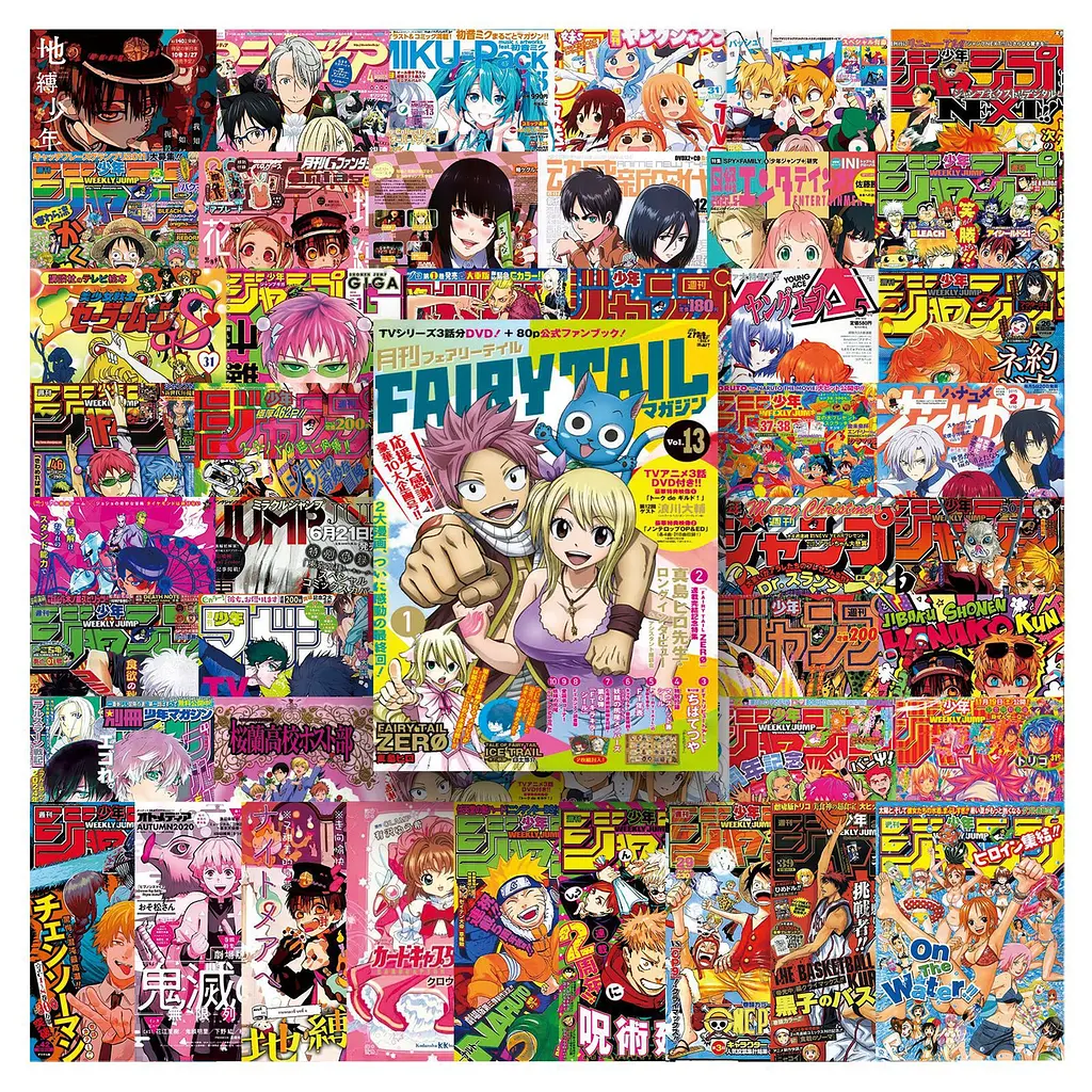 Стікерпак Епоха манги: Легенди та герої Набір наклейок GeekLand Manga Era: Legends and Heroes 50 штук - фото 5