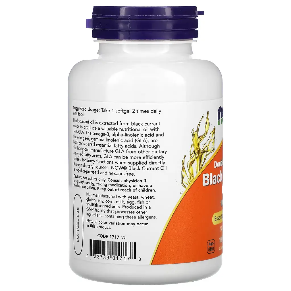 Масло чорної смородини Now Foods Black Currant Oil 100 капсул - фото 2