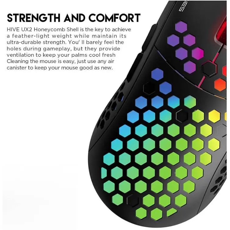 Ігрова миша Fantech X UX-2 RAPTOR PixArt 3360, 250IPS, 50G, 1200DPI Black - фото 4