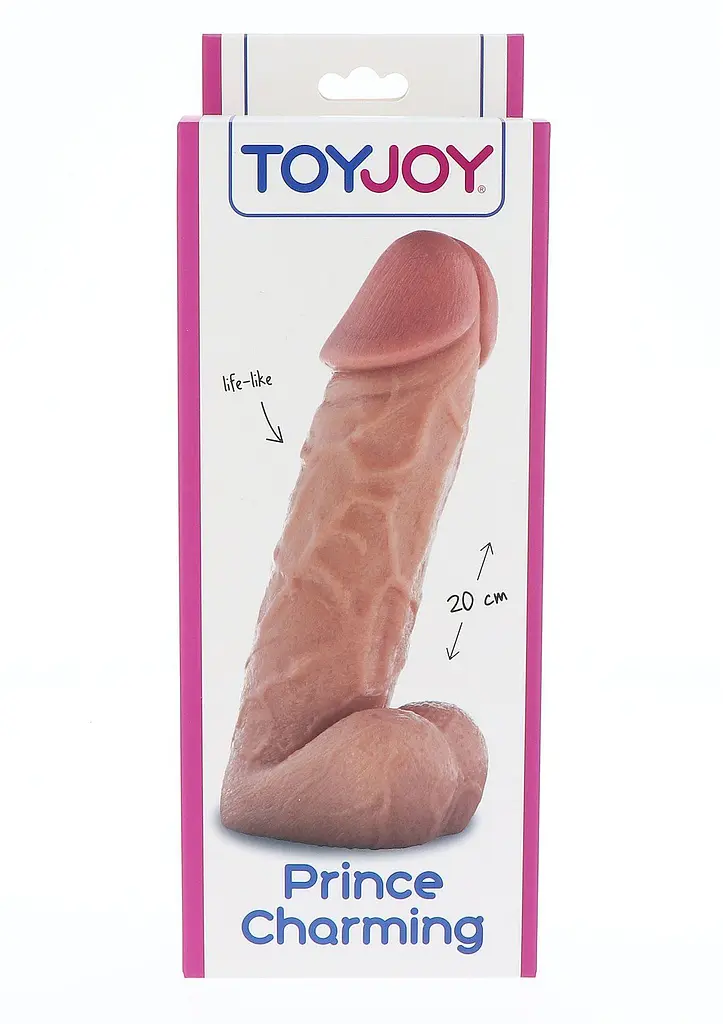 Фаллоімітатор ToyJoy Prince Charming, 20 см (світлий тон шкіри) - фото 3