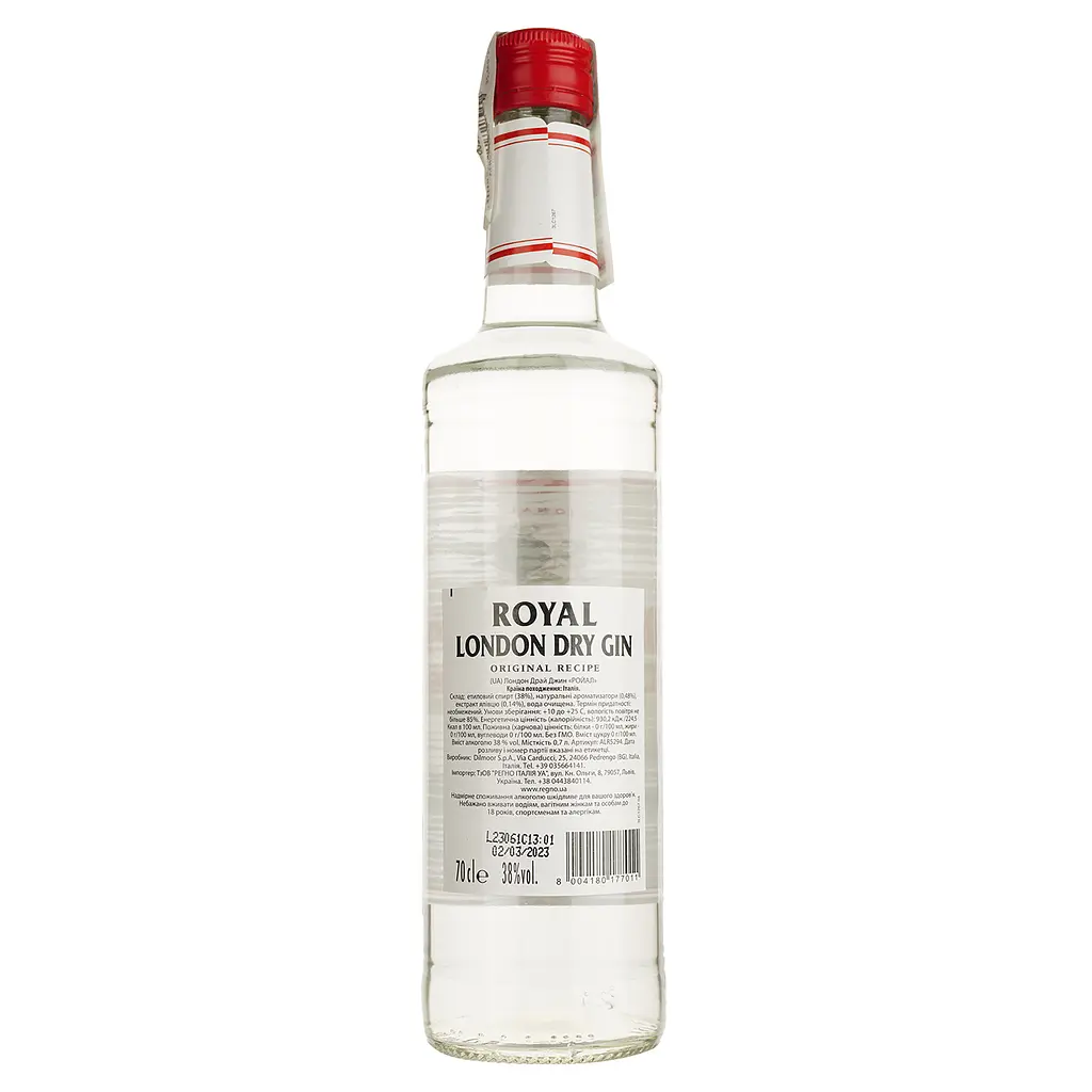 Джин Dilmoor Royal Gin 38% 0.7 л - фото 2