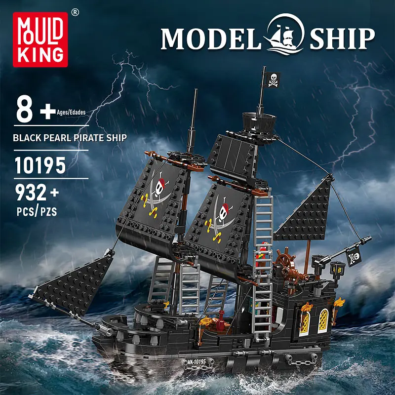 Конструктор корабель піратський Чорна Перлина Mould King  , 932 деталі - фото 8