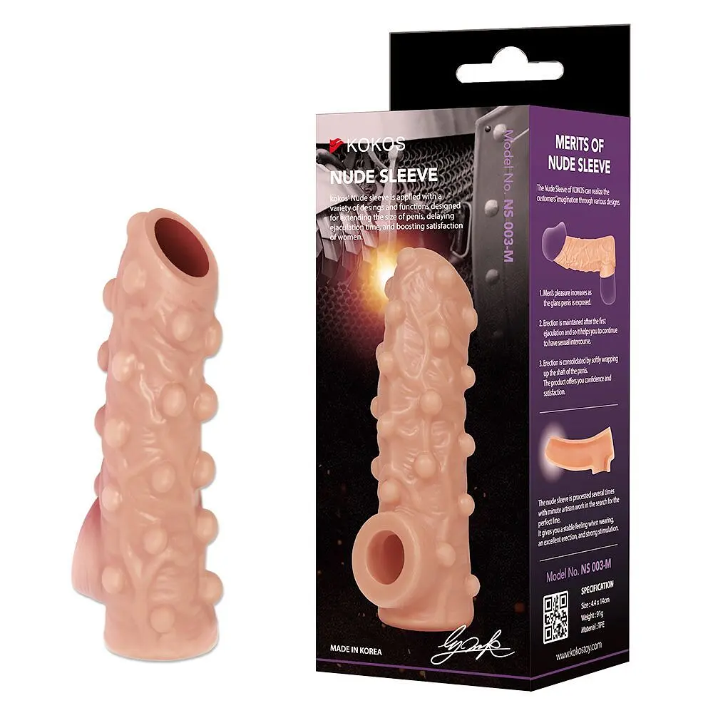 Насадка на член Kokos Nude Sleeve NS 003, M - фото 7