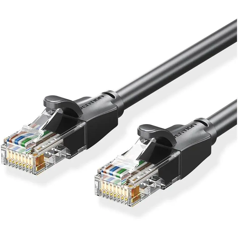 Патч-корд 2м, UTP cat 6 RJ-45 black Vention (IBEBH)