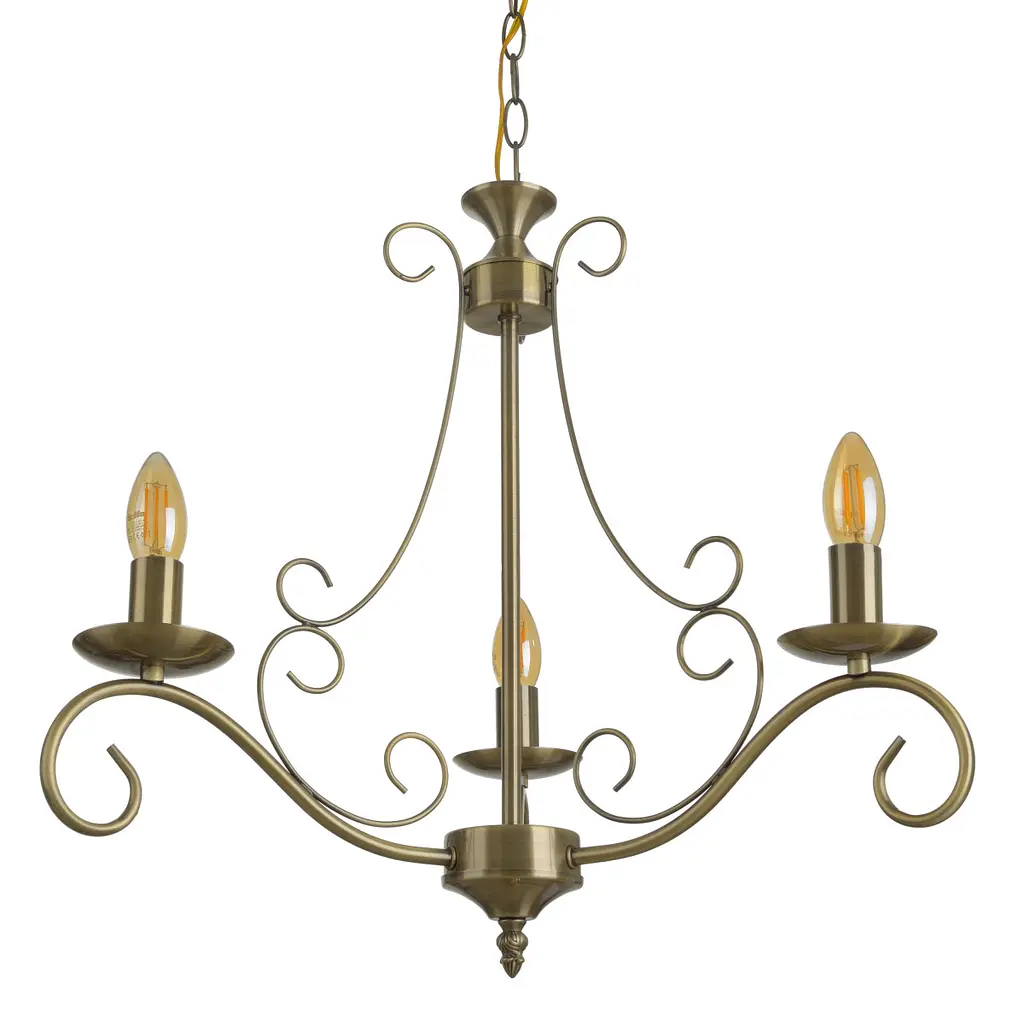 Люстра подвесная Brille E14 40W AB (BKL-681S/3) - фото 2