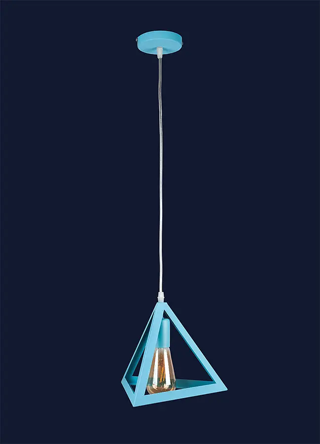 Подвесной светильник Levistella 756PR220-1 BLUE, E27, 220x220мм, голубой металл, стиль лофт - фото 2