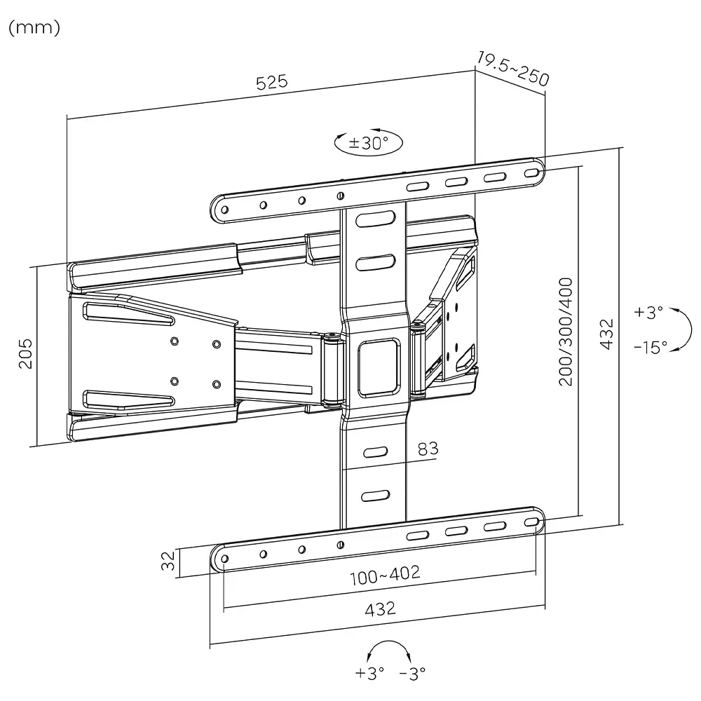 Кронштейн UniBracket Slim64 43" - 90" - фото 20