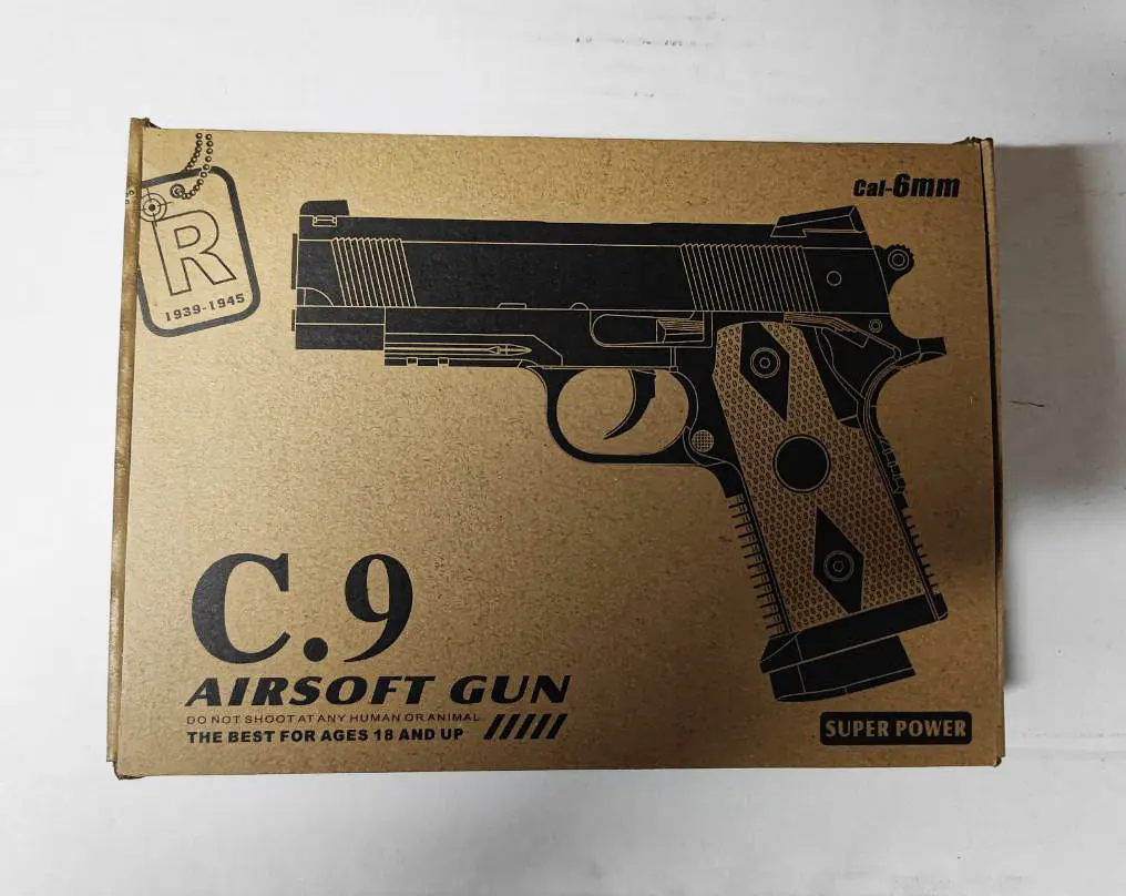 Іграшковий пістолет для страйкболу Airsoft Gun C.9 реалістична ігрова модель Чорний - фото 6