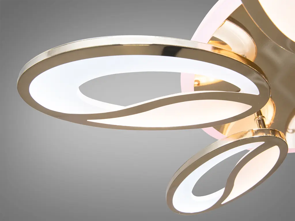 LED люстра на потолок с димером и цветной подсветкой, 105W - фото 4