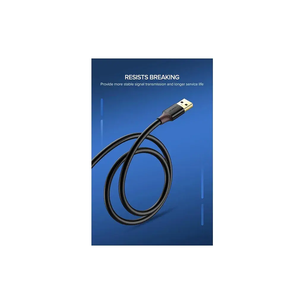 Дата кабель USB 3.0 AM/AF 1.5m US129 black Ugreen (30126) - фото 5