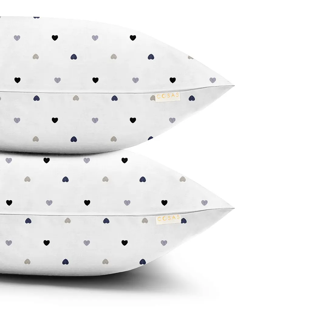 Набір наволочок Cosas Love CS1 40х60 см білий (SetPillow_LoveGreyBlack_40x60) - фото 3