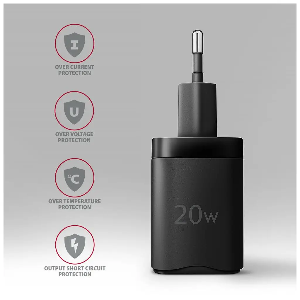 Зарядний пристрій AXAGON 1xUSB QC3.0 + 1xUSB-C PD20W black (ACU-PQ20) - фото 7