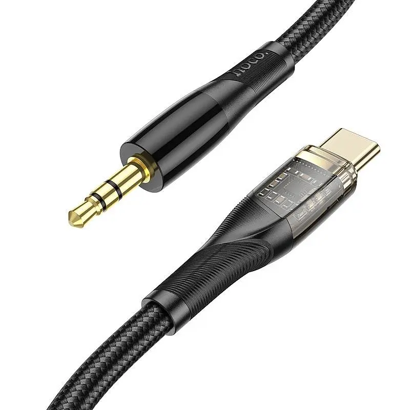 Кабель HOCO 3.5 mm to Type-C Transparent Discovery Edition Digital audio conversion cable UPA25 1M - фото 3