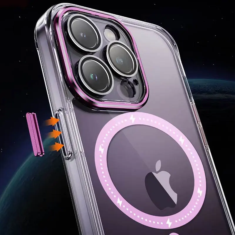 Чохол TPU+PC Colorful with MagSafe для Apple iPhone 13 Pro (6.1) Pink - фото 5