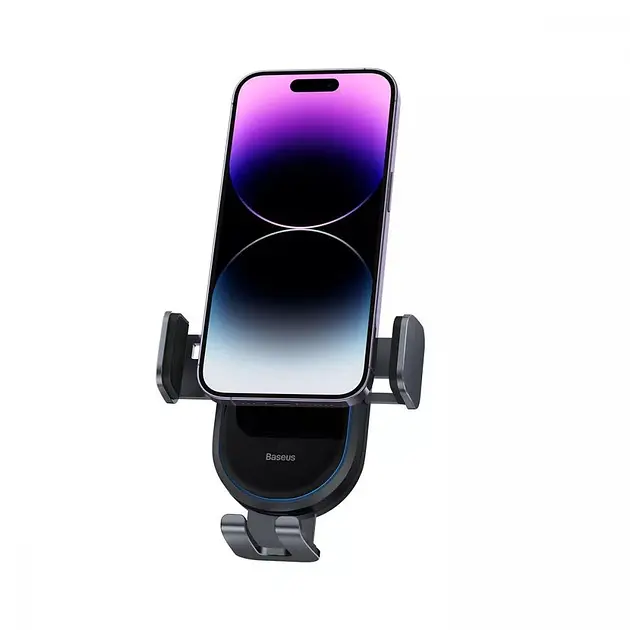 Автодержатель Baseus LightChaser Series Wireless Charging Electric Car Mount 15W Cosmic Black - фото 5