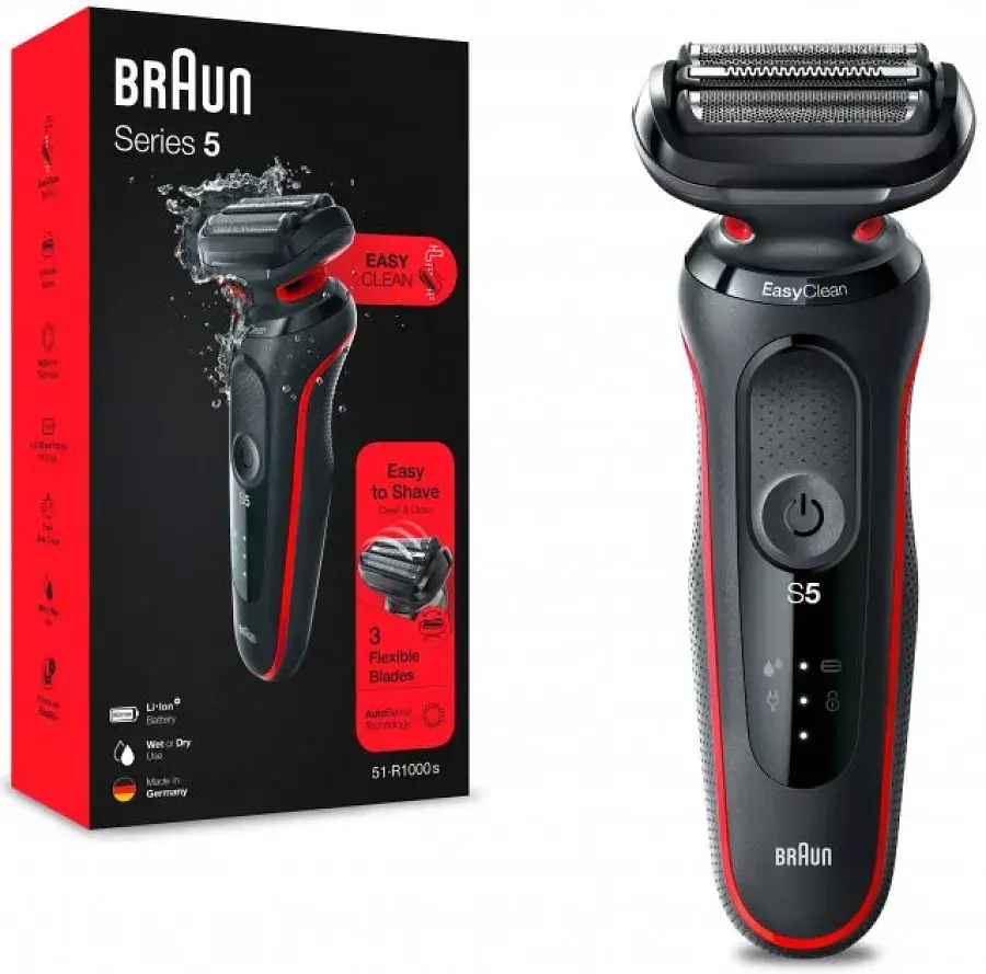 Електробритва BRAUN Series 5 51-R1000s BLACK / RED - фото 3