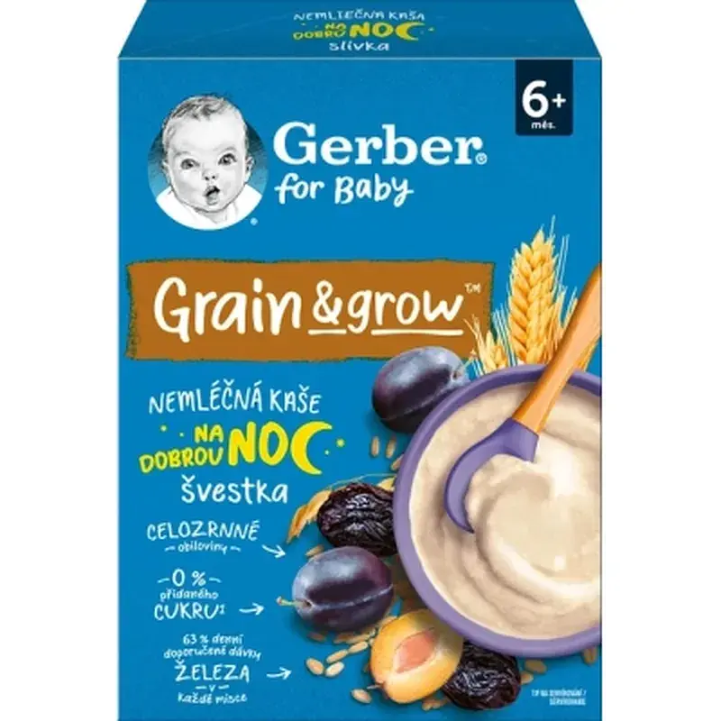 Дитяча каша Gerber Безмолочна вівсяно-пшенична з чорносливом з 6 місяців 200 г (1100428) - фото 2