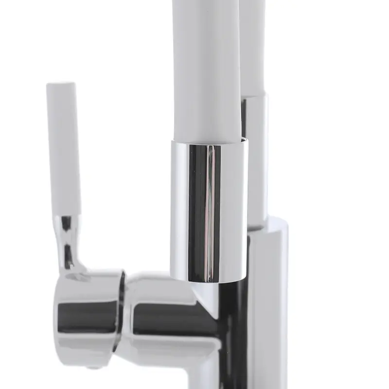 Змішувач для кухні із силіконовим виливом Mixxus Premium RIO 011 white MI5814 Хром - фото 2