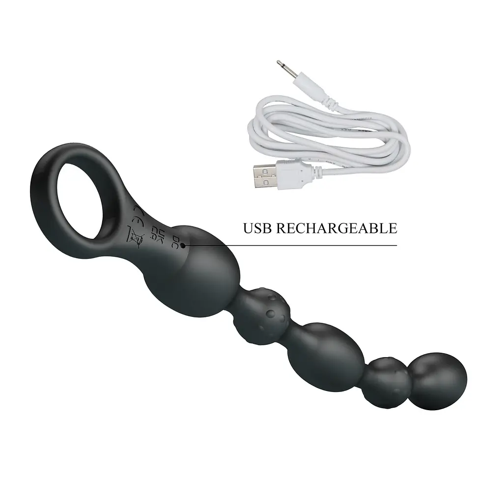 Анальний стимулятор PRETTY LOVE Van, 10 vibration functions Beaded Anal Vibrator PRETTY LOVE BI-040142 98296 - фото 2