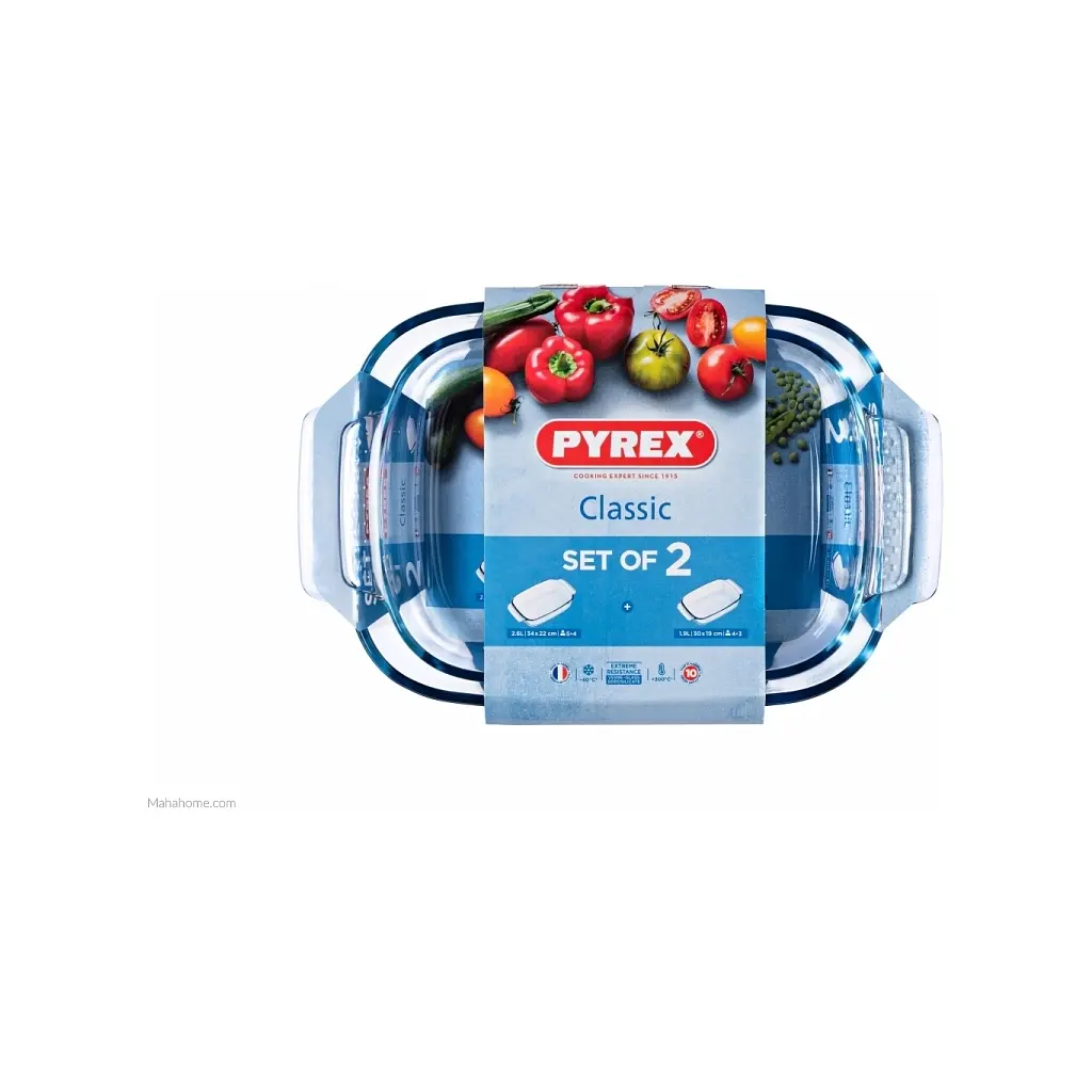 Форма для випікання Pyrex Classic прямокутна набір 2 шт 2.6 л 1.9 л (912S967/7045) - фото 4