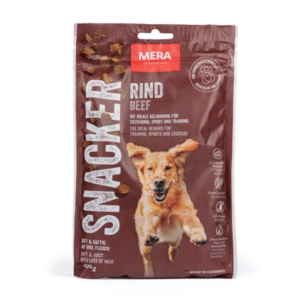 Ласощі для собак Mera snacker Rind м'які снеки із яловичиною 200 г