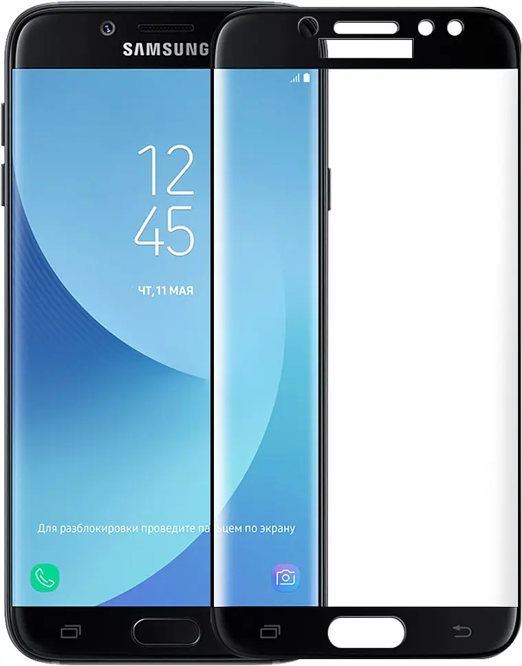 Захисне скло Tempered Glass 3D Full Glue Samsung Galaxy J5 2017 J530 black - фото 2