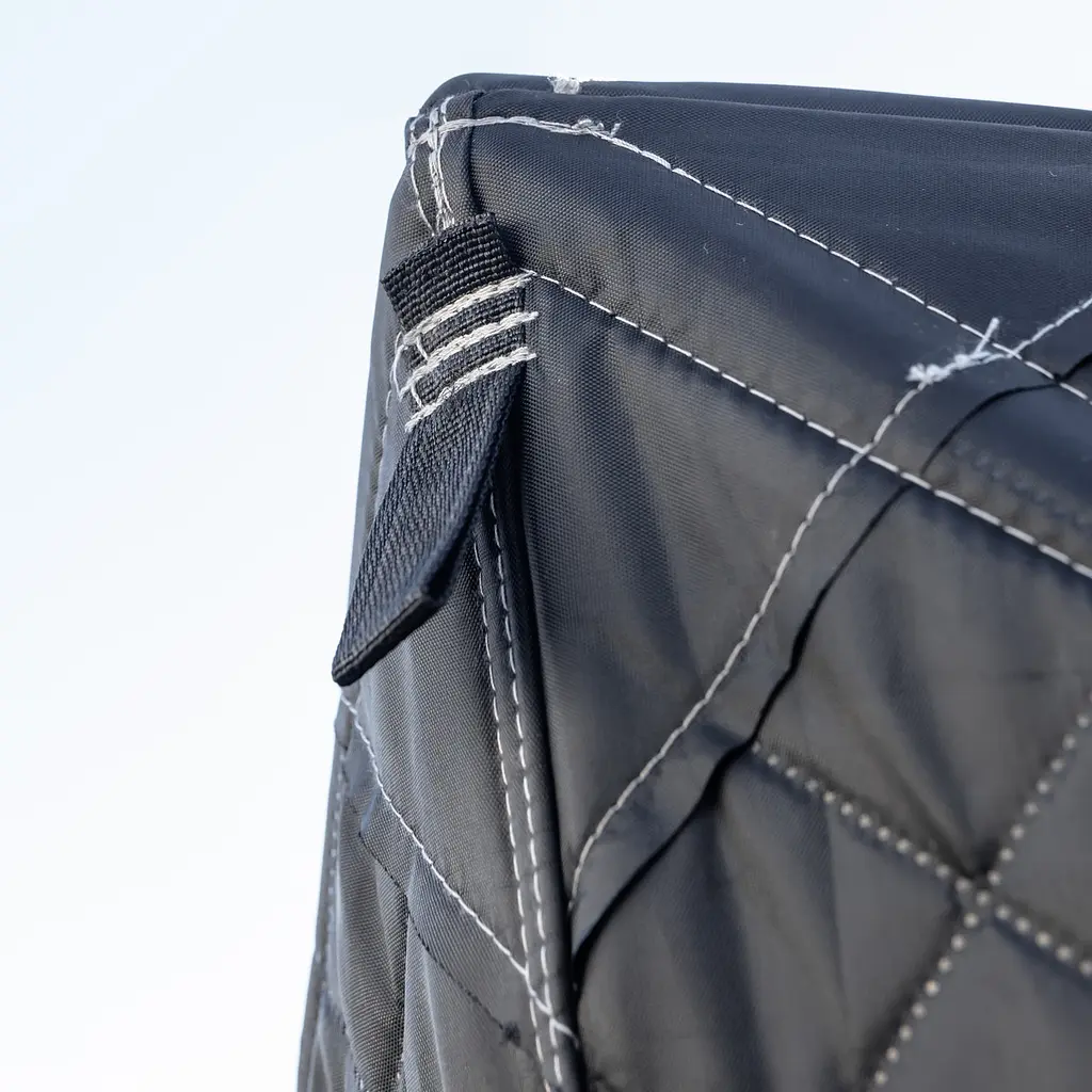 Палатка зимняя утепленная "Куб" (3-местная 210х210х210), Зимняя палатка для рыбака туризма кемпинга и путешествий черный Lugi LU-BD18B - фото 4