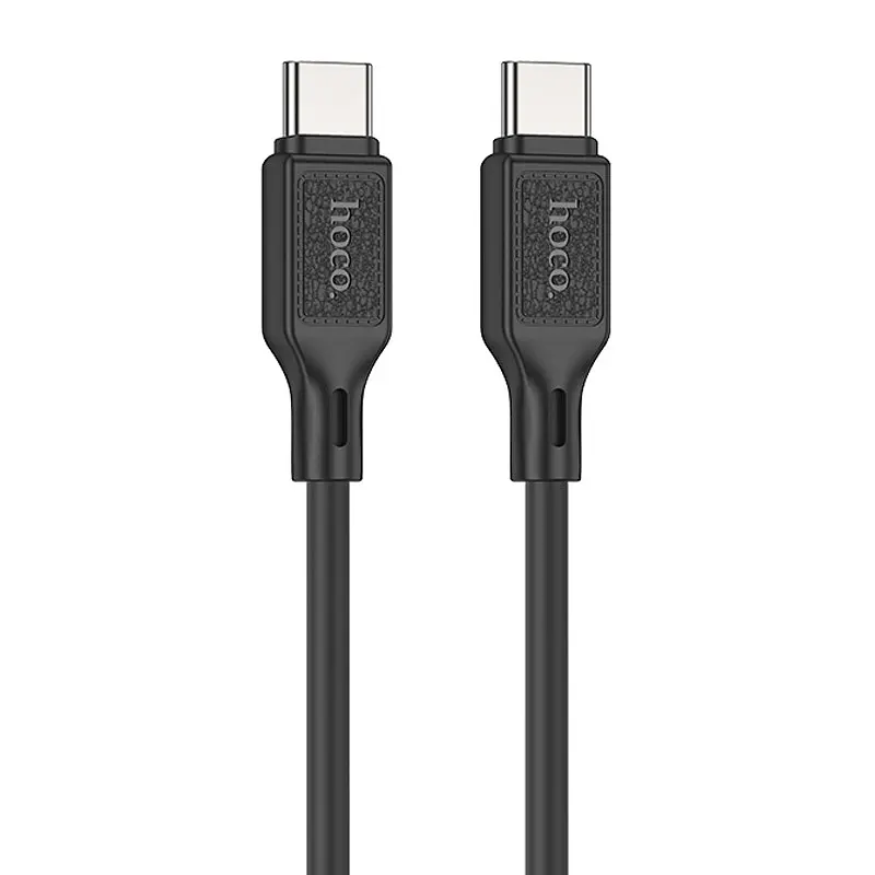 Дата кабель Hoco X90 Cool silicone Type-C to Type-C 60W (1m) Black
