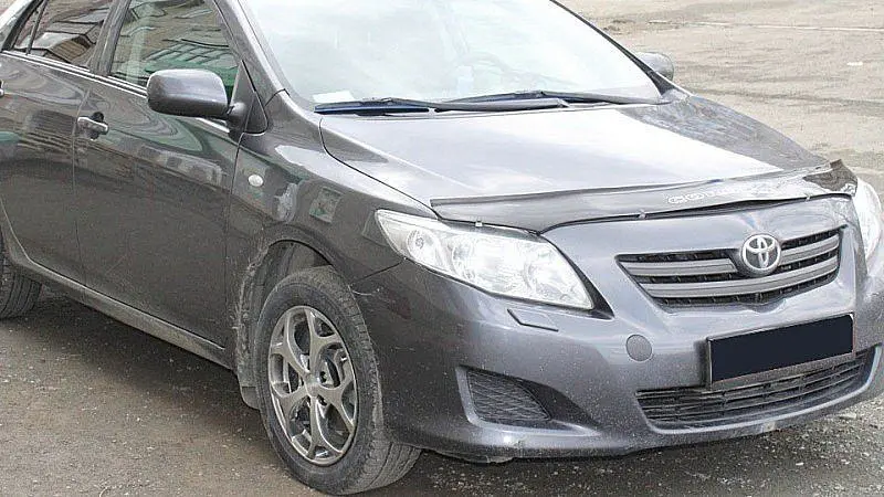Дефлектор капоту мухобійка Toyota Corolla 2007-2012 Євро Кріплення (Vip Tuning) TYA29 - фото 2