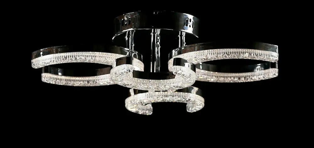 Світлодіодна люстра Splendid Ray L1654/2+2 LED (CH), білий, хром, 64 Вт, від 5-13 м² - фото 2