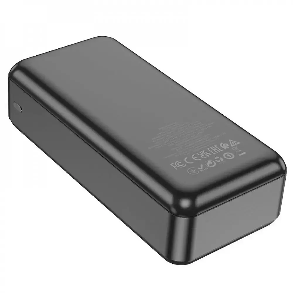 Универсальная зарядная батарея Hoco J101B 30000mAh Astute PD20W+QC3.0 22.5W 2USB Micro/Type-C (Черный) - фото 2
