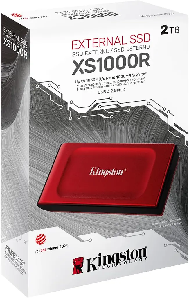 Портативний SSD Kingston 2TB USB 3.2 Gen 2 Type-C XS1000 R1050/W1000MB/s teh0014738 - фото 7