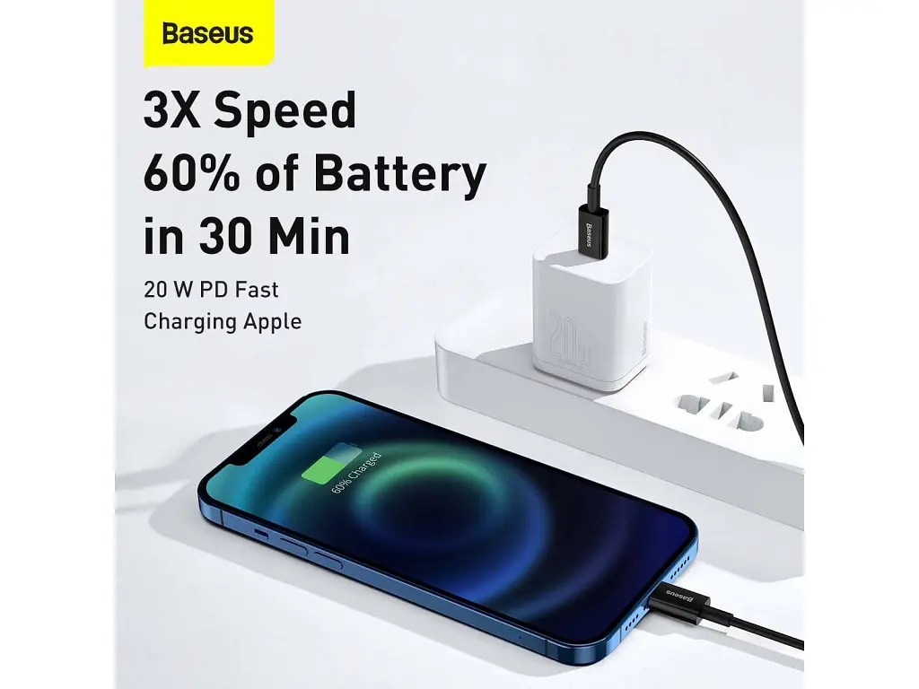 Кабель Baseus Superior Series Fast Charging USB-C to Lightning 20W 2m Black (CATLYS-C01) [75257] - фото 8
