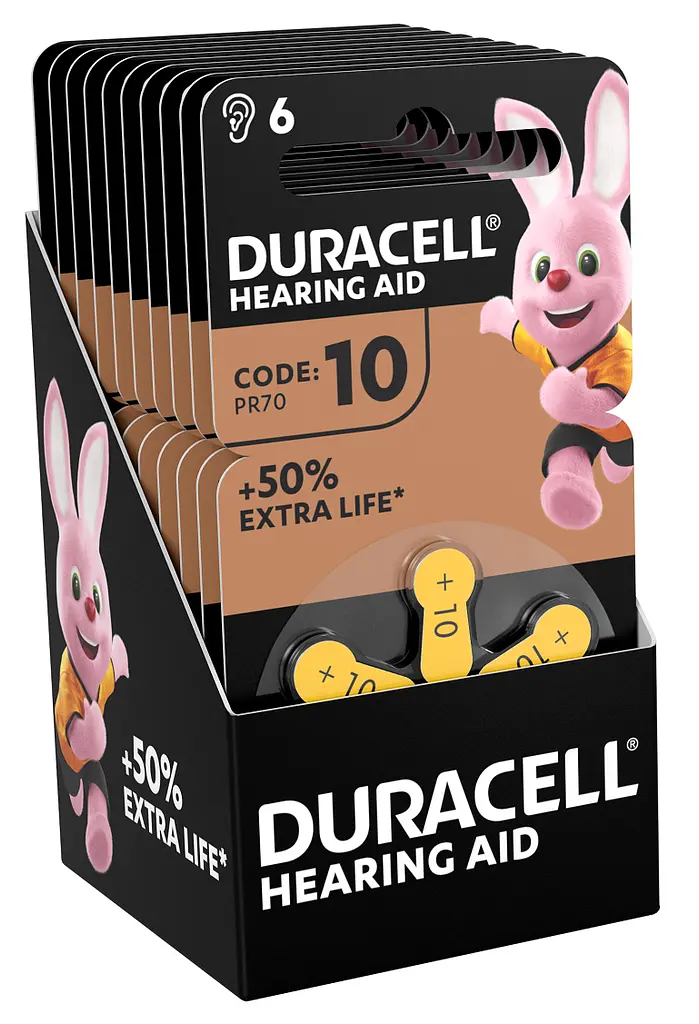 Батарейки для слухових апаратів Duracell розмір 10, 6 шт. (6409621) - фото 2
