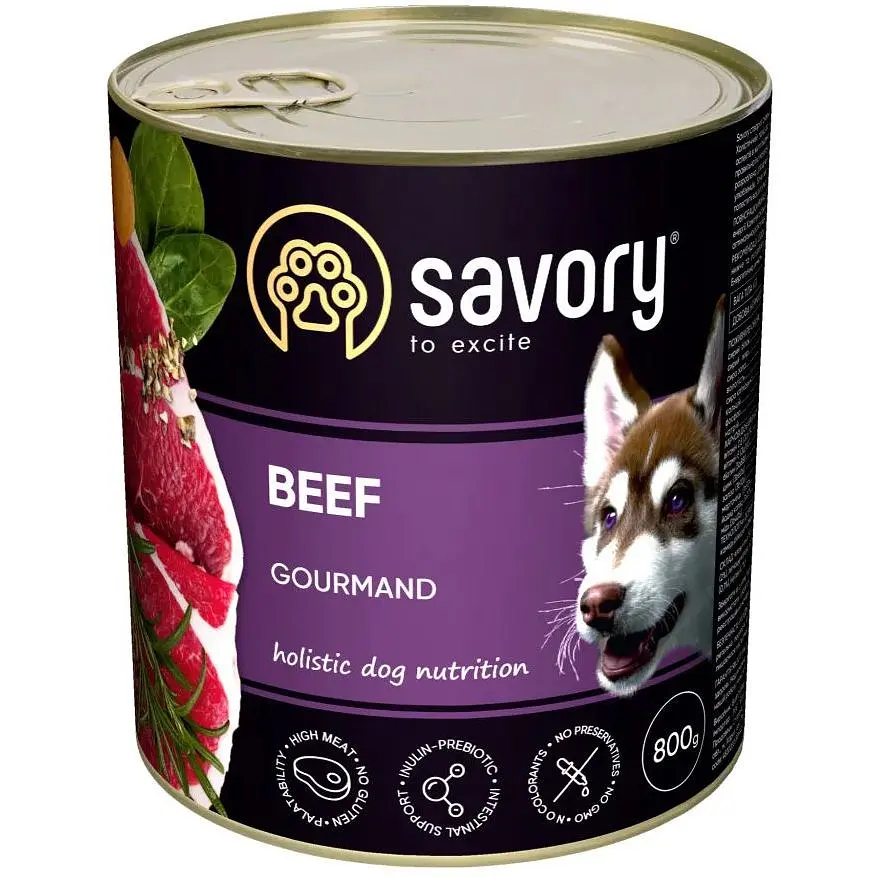 Консерви для собак Savory Dog Gourmand яловичина 800 г (4820232630440)
