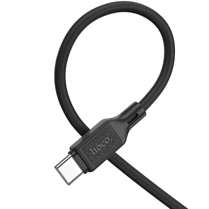 Дата кабель Hoco X90 Cool silicone USB to Type-C (1m) Black - фото 3