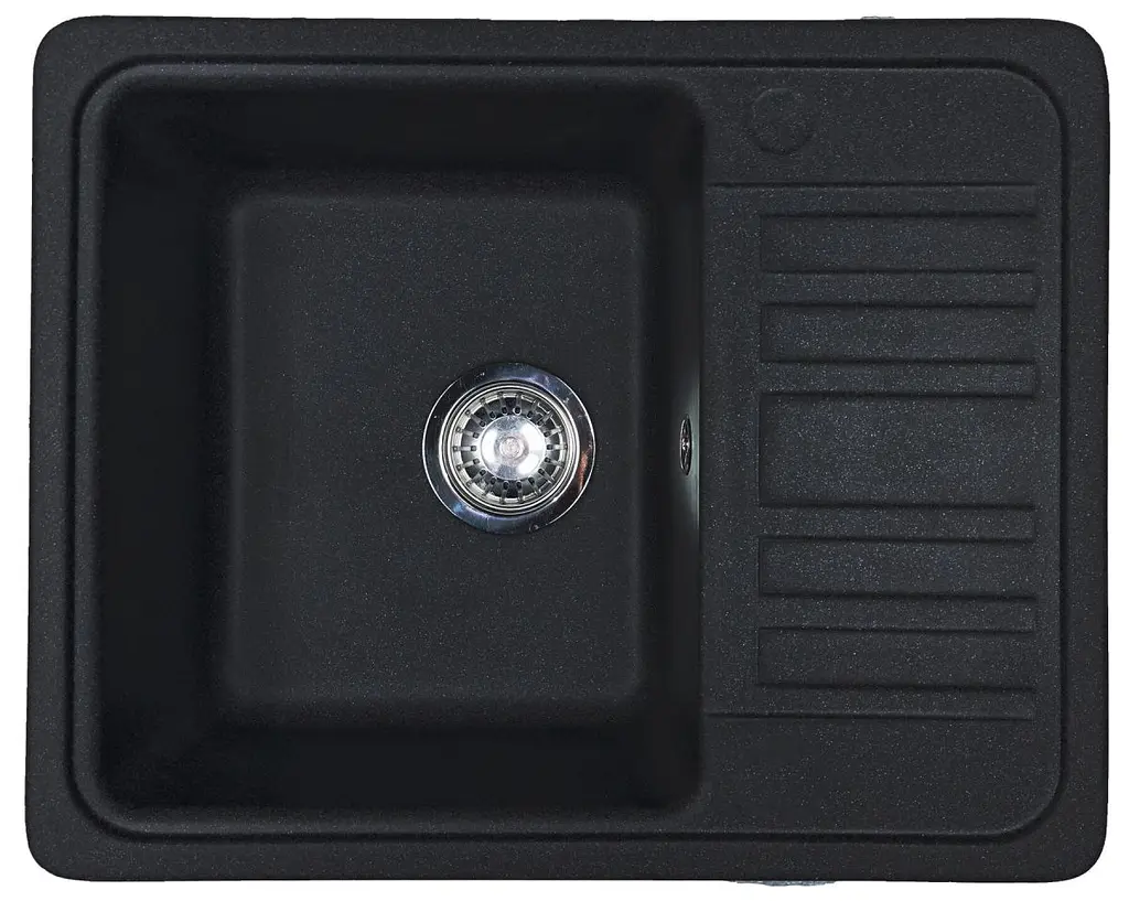 Кухонна мийка Adamant SMALL чорний металік 570x455x180 мм, з крилом 57 см