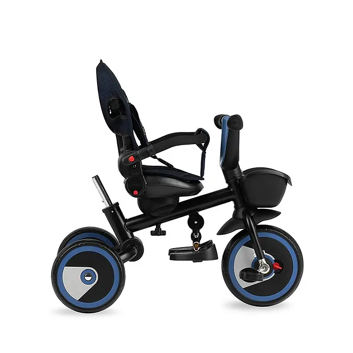 Дитячий триколісний велосипед MoMi Invidia 5 в 1 з батьківською ручкою blue navy (4069) - фото 6