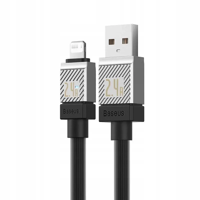 Кабель Baseus CoolPlay Series Fast Charging Cable USB to Lightning 2.4A 2m CAKW000501 Black - фото 3