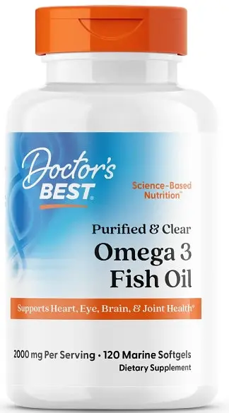Риб'ячий жир омега-3 Doctor's Best Purified & Clear Omega 3 Fish Oil with Goldenomega 120 капс