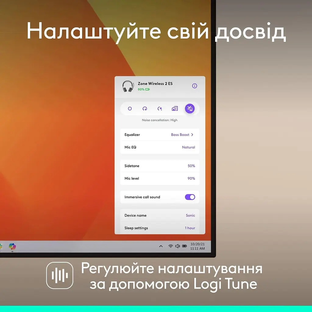 Гарнітура Logitech ZONE Wireless 2 ES Headset Graphite (981-001503) - фото 9