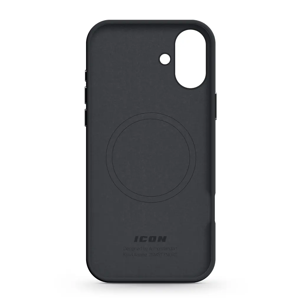 Силиконовый чехол с MagSafe для Apple iPhone 16 Plus, ICON2 MagCase, черный, противоударный, панель с мягкой подкладкой, защита всего корпуса, поддержка беспроводной зарядки, совместим с защитными стеклами и пленками, ArmorStandart (ARM78667) - фото 2